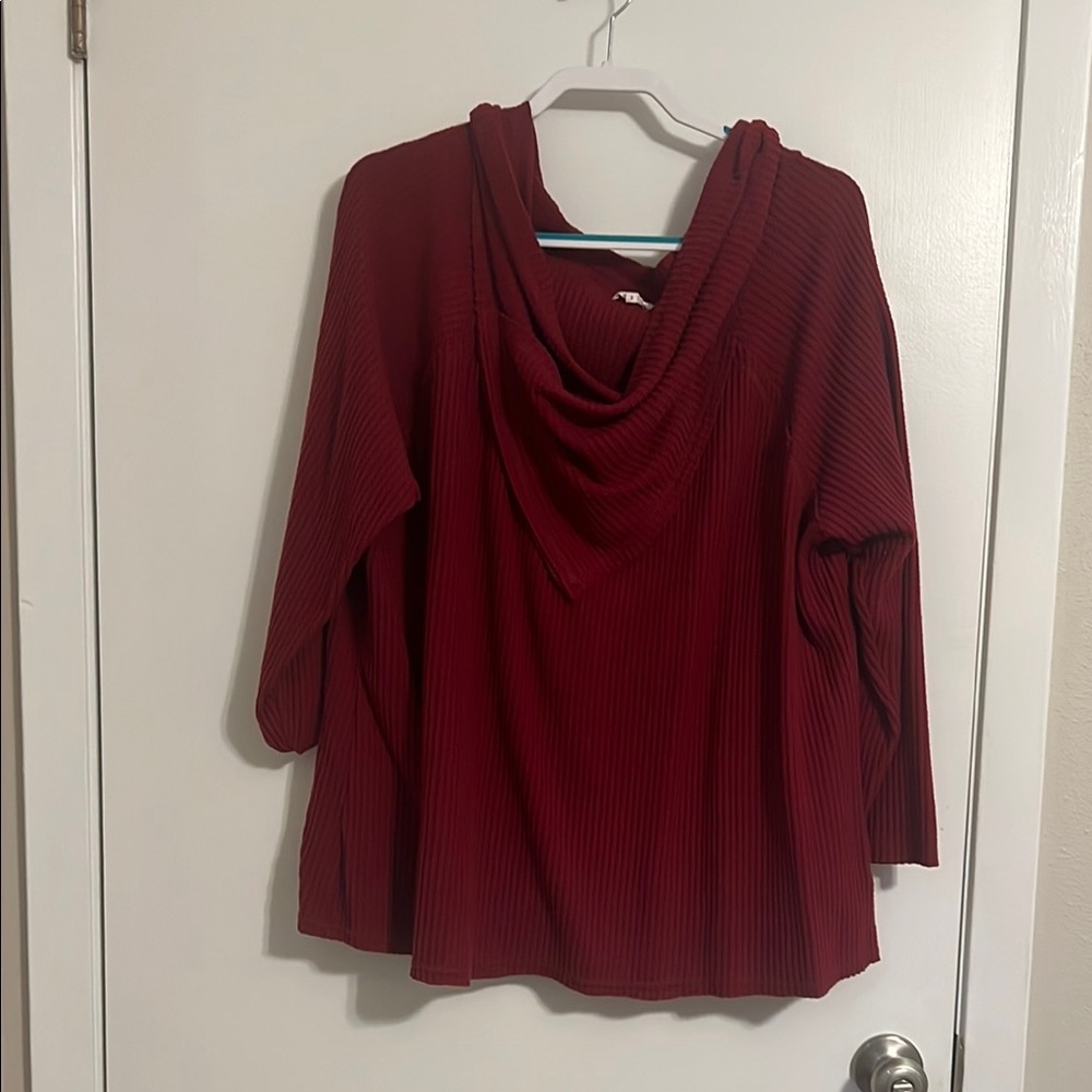 Red Cowl Neck Sweater